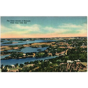 No. 252 The Fairy Islands of Bermuda View From Gibb Hill Postcard